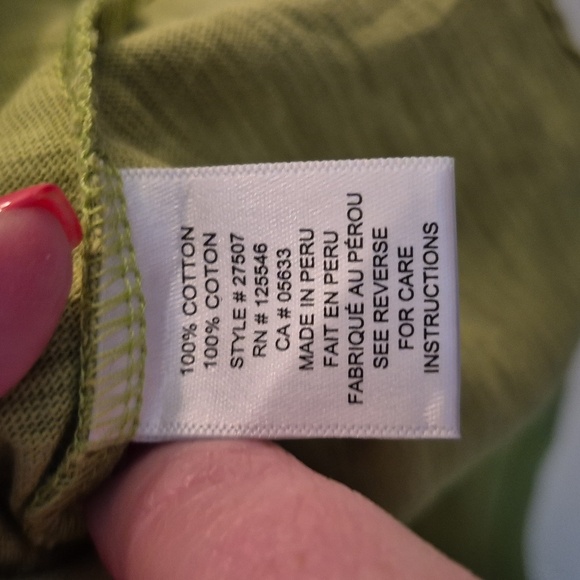 NWT Habitat 100% Cotton Cowl Neck Tunic Sleeveless Top Chartreuse Green Large - Picture 7 of 8